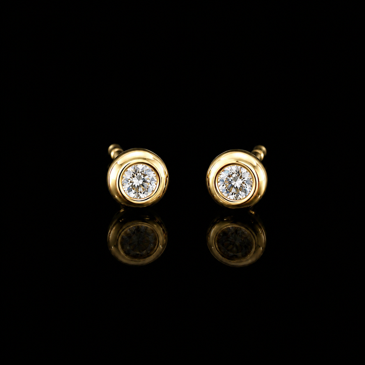 Luna Bezel Studs