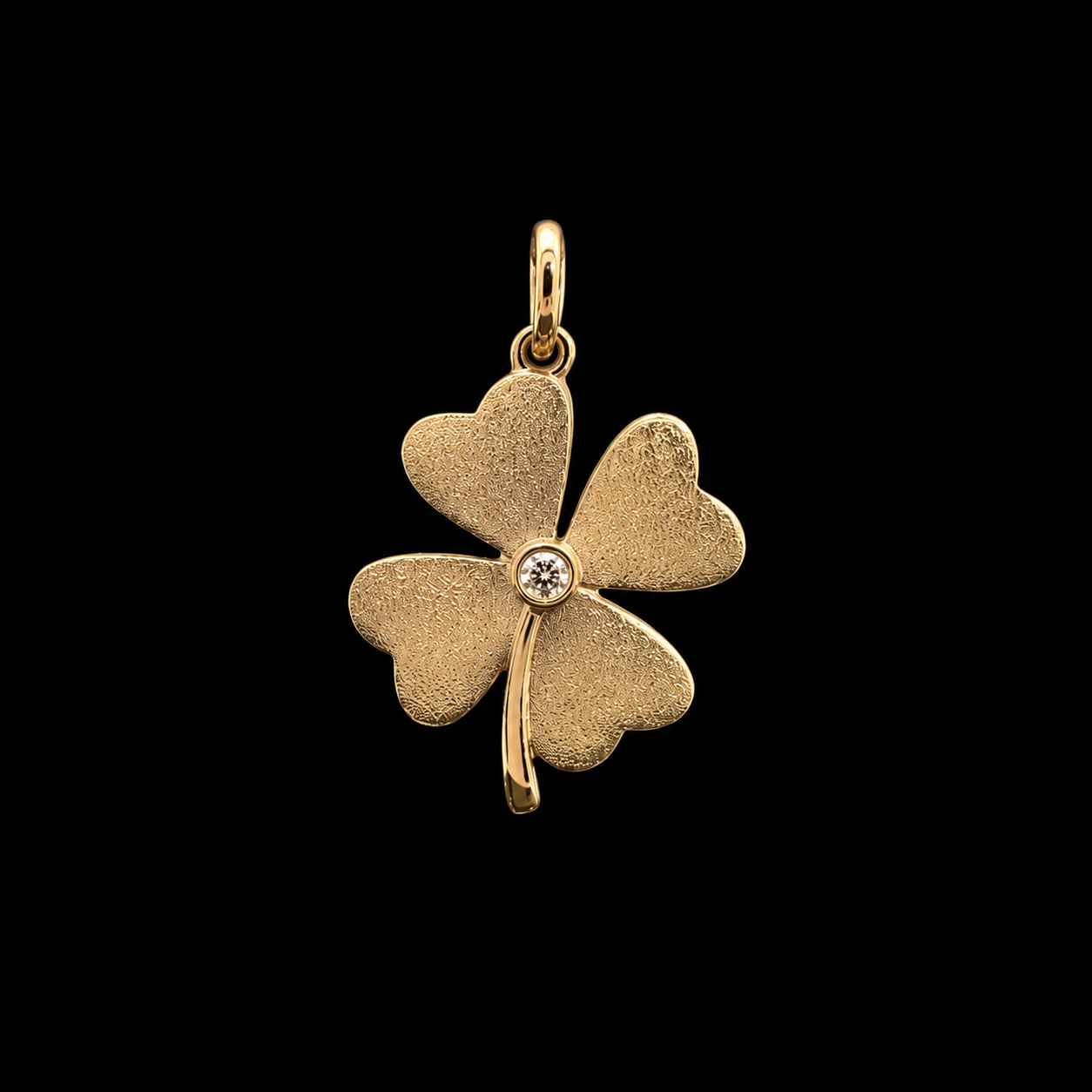 Lucky Clover Diamond Charm