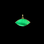 Malachite Eye Yellow Gold Charm