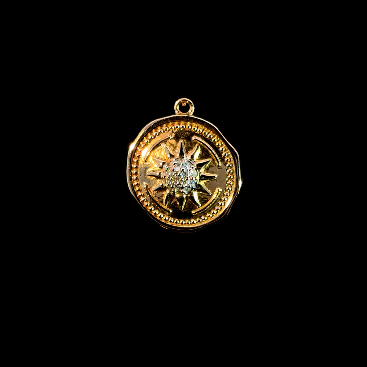 North Star Diamond Pavé Yellow Gold Charm