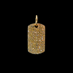 Diamond Tag Yellow Gold Charm