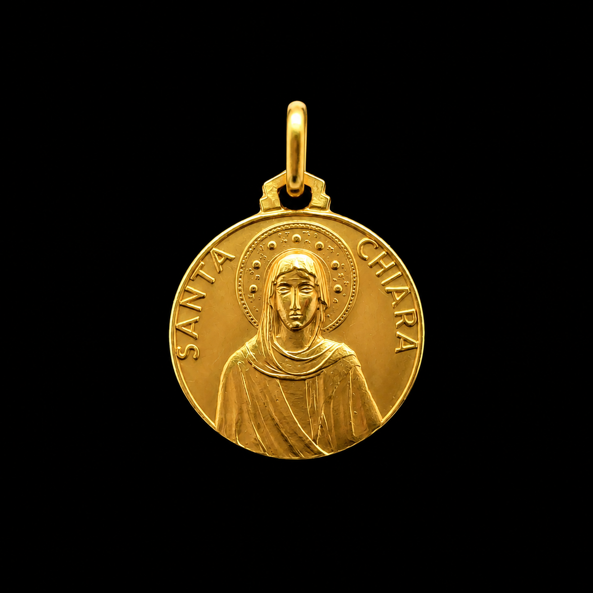 Santa Chiara Yellow Gold Medallion
