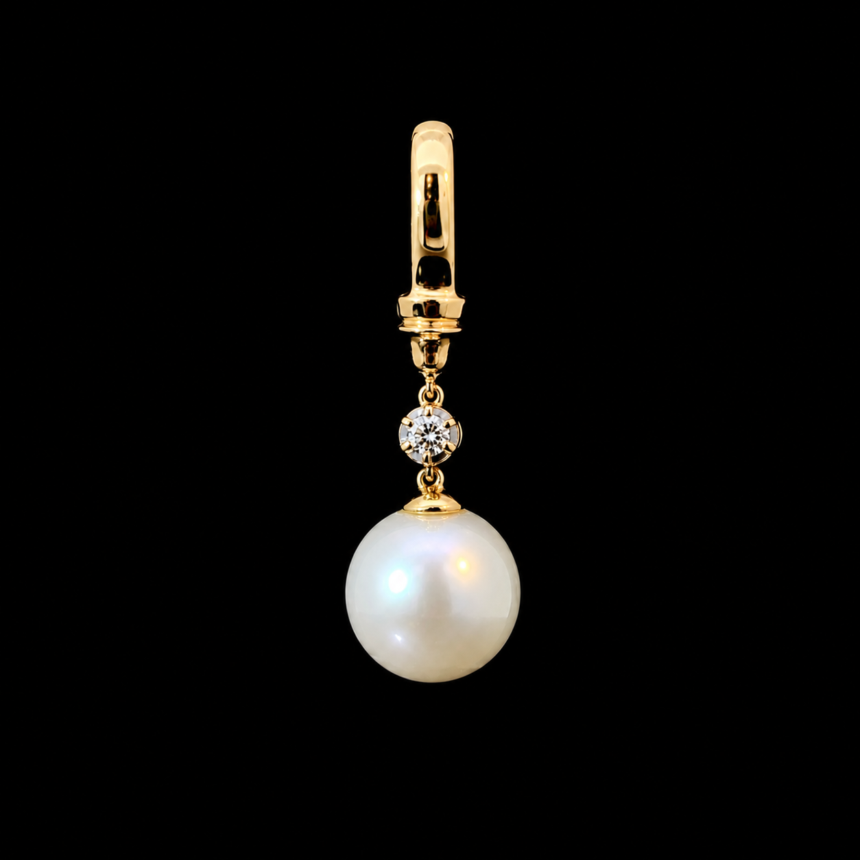 Midnight Pearl Charm