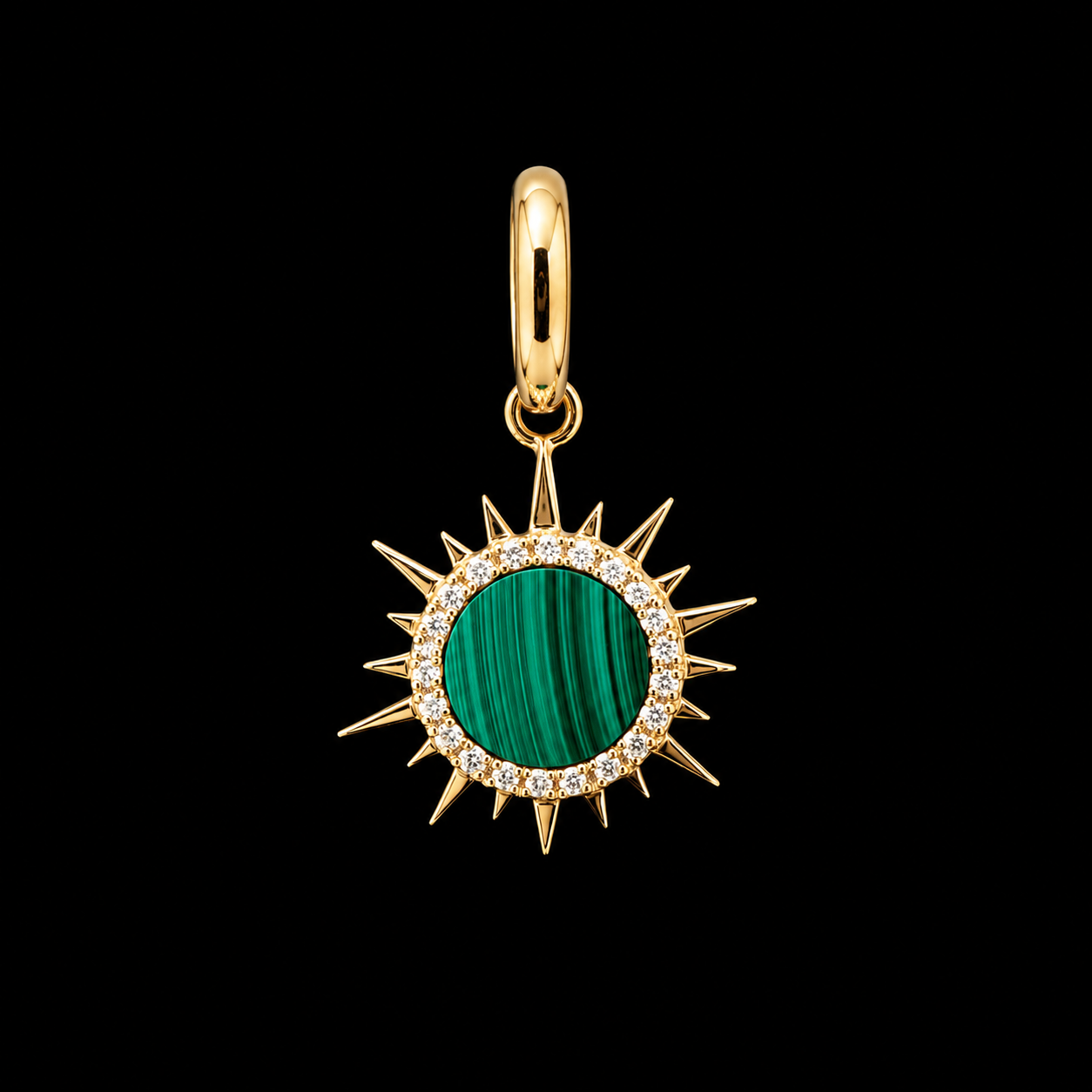 Malachite Star Charm