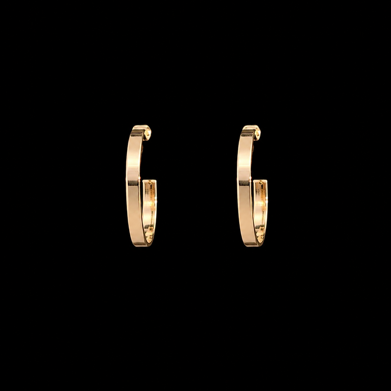 Square Gold Hoop Earrings