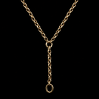 Round Link Yellow Gold Tie Chain