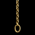 Round Link Yellow Gold Tie Chain