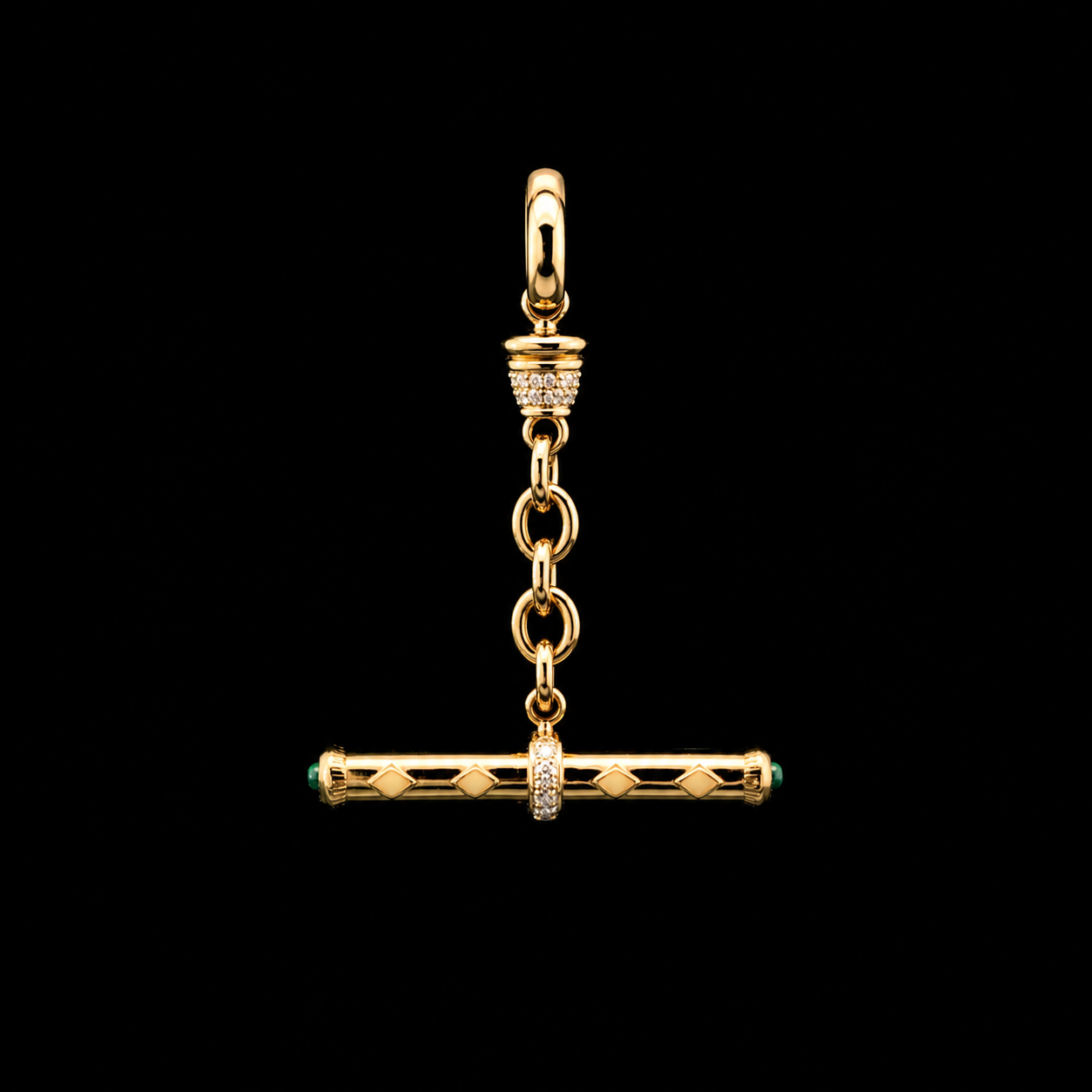 Pearl Halo Bar Charm