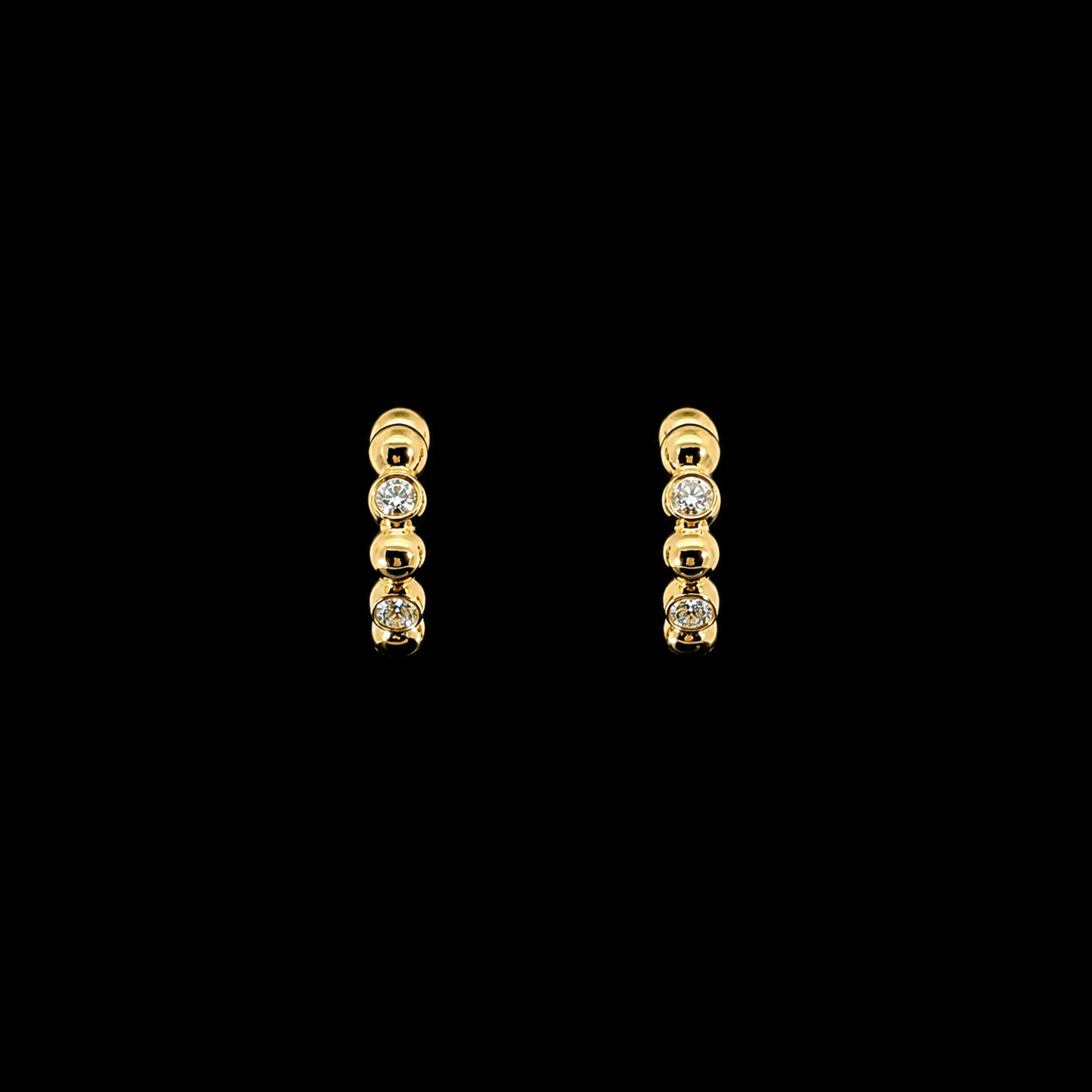 Bezel Bond Hoops