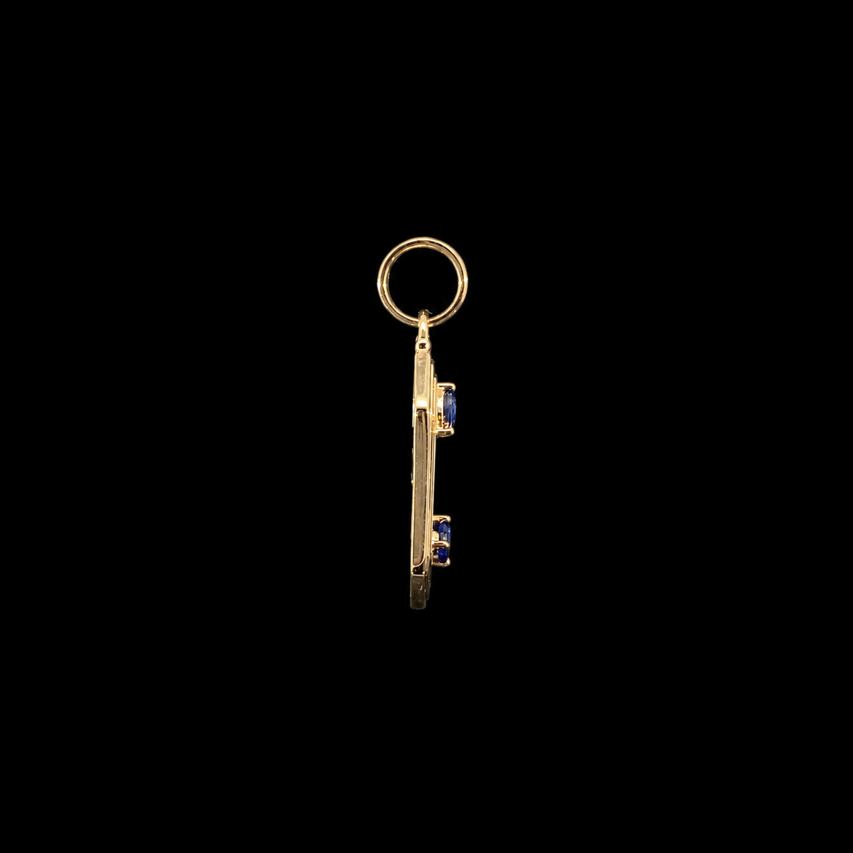 Twin Drop Sapphire Charm