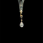Black Rhodium Pear Diamond Charm
