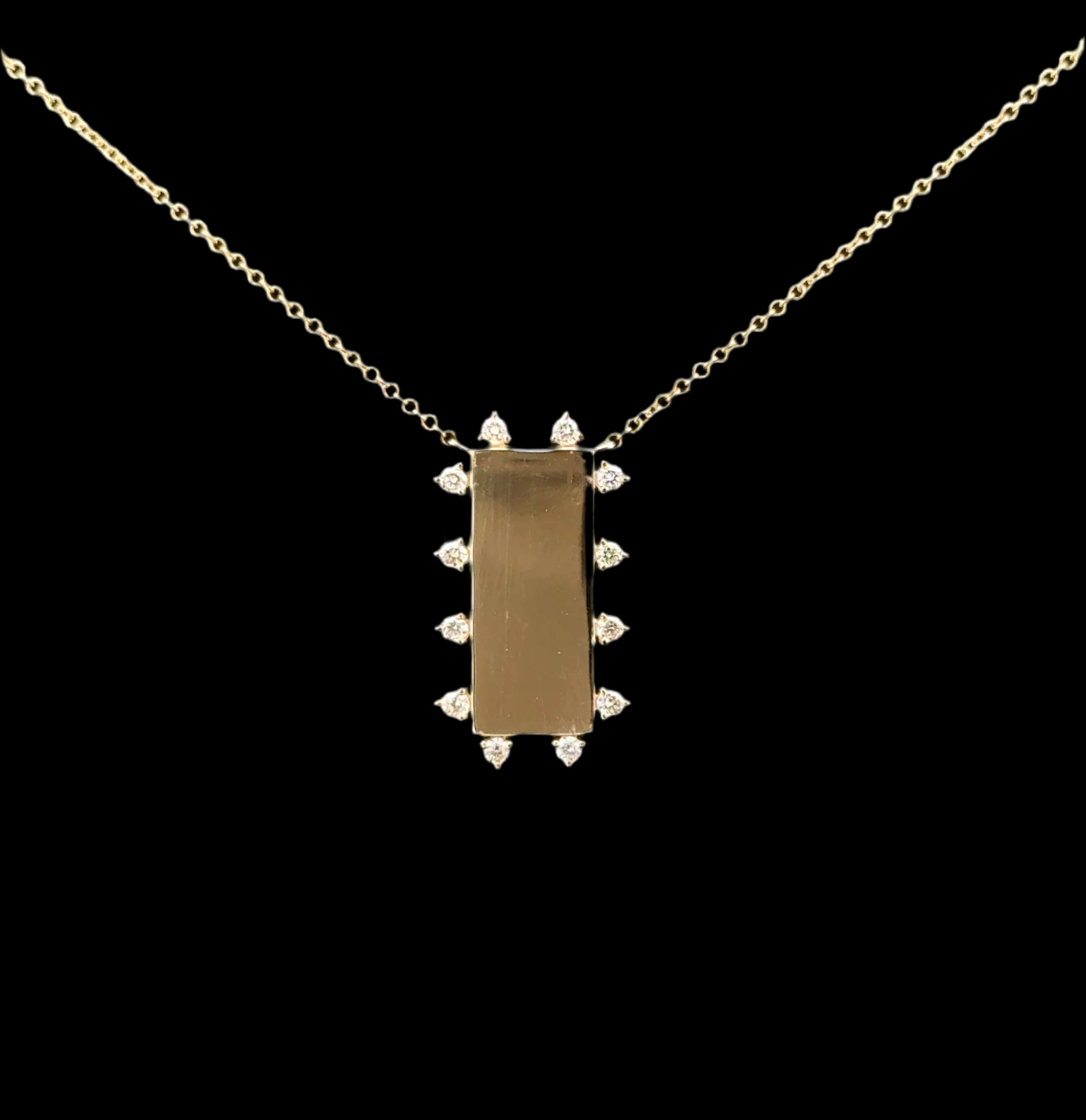 Totem Tag Diamond Regular link Pendant