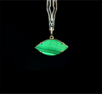 Malachite Eye Yellow Gold Charm