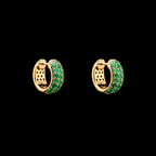 Emerald Mosaic Huggies
