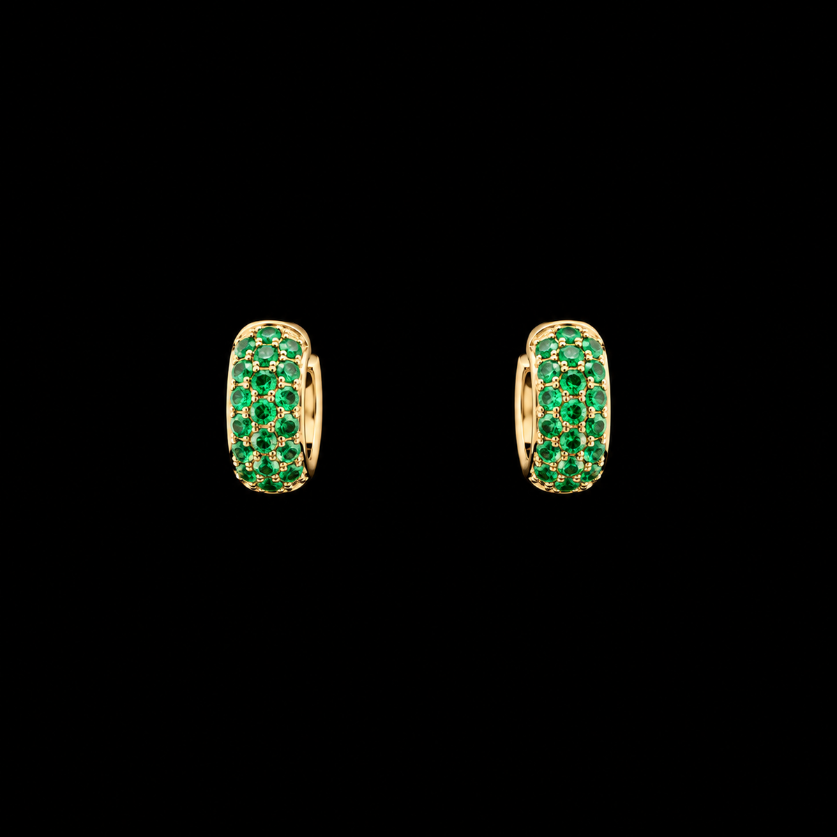 Emerald Mosaic Huggies