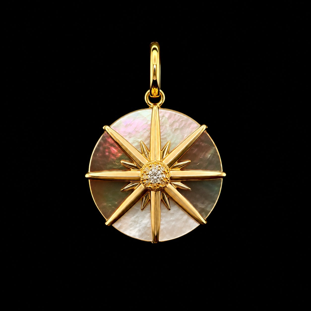 North Star Mother of Pearl Charm