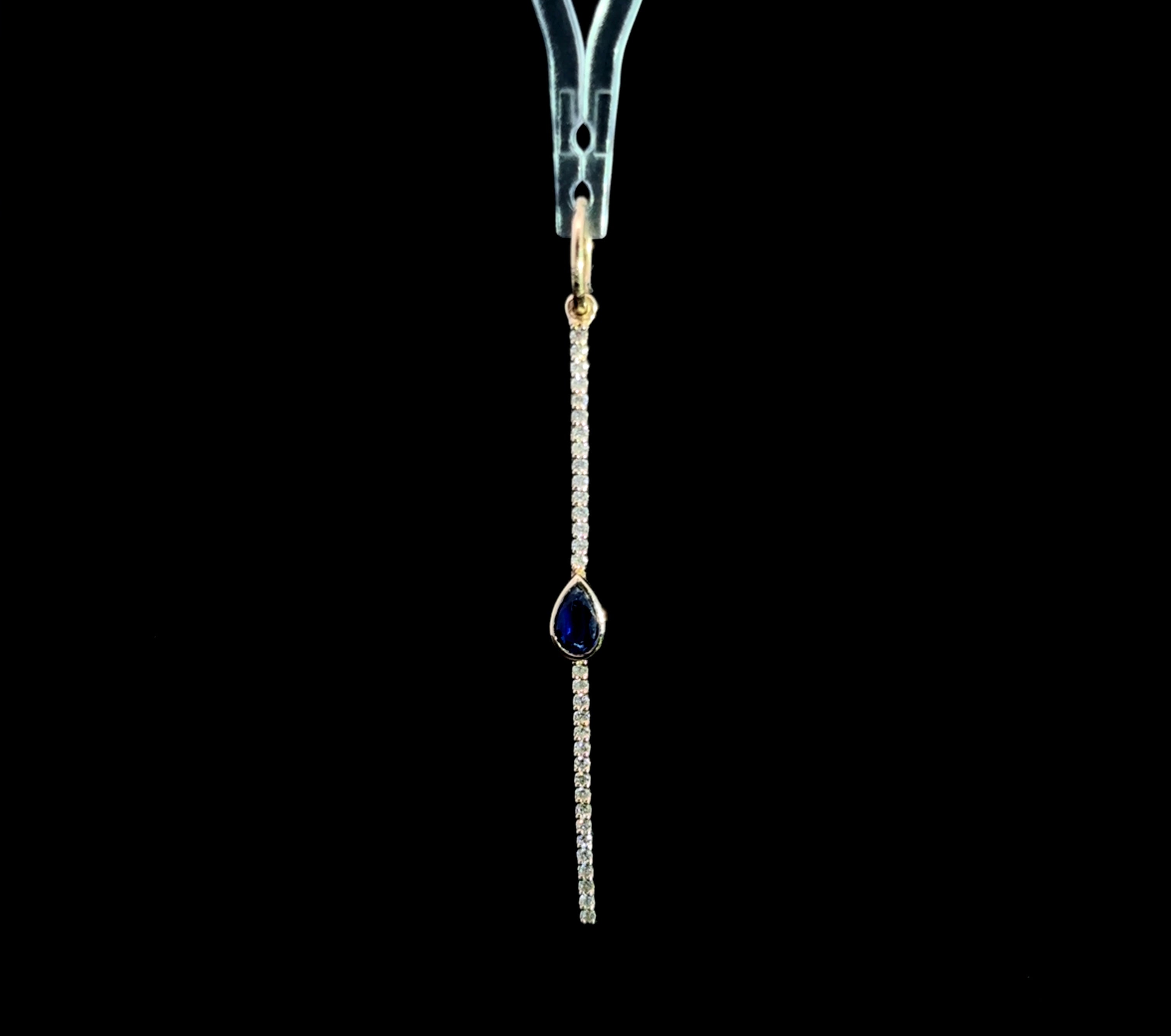 Diamond Kyanite Drop Charm