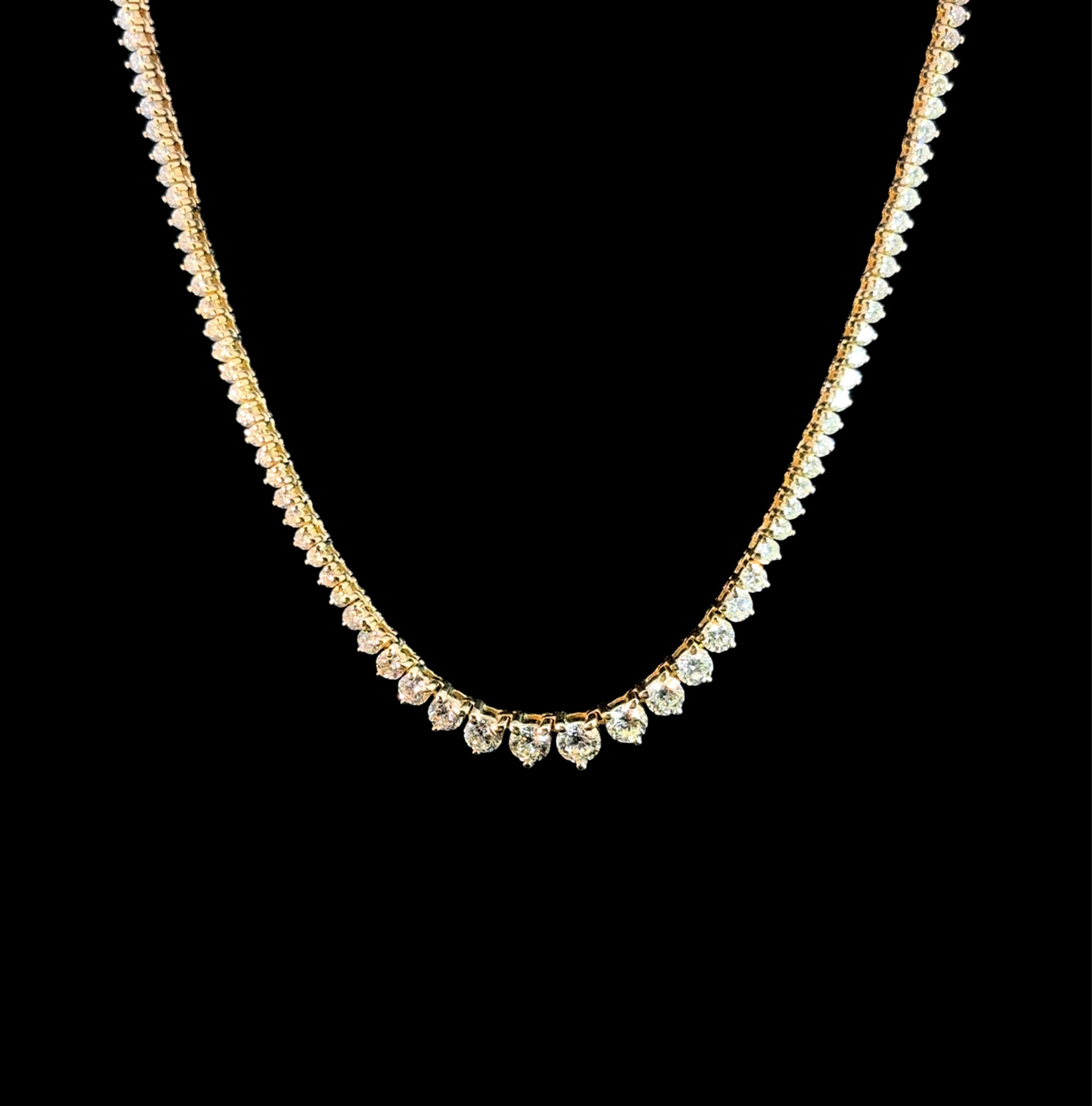 Riviera Yellow Gold Diamond Necklace 5.77CT