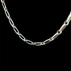 White Gold Clip & Round Chain