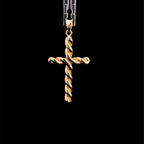 Spiral Yellow Gold Cross