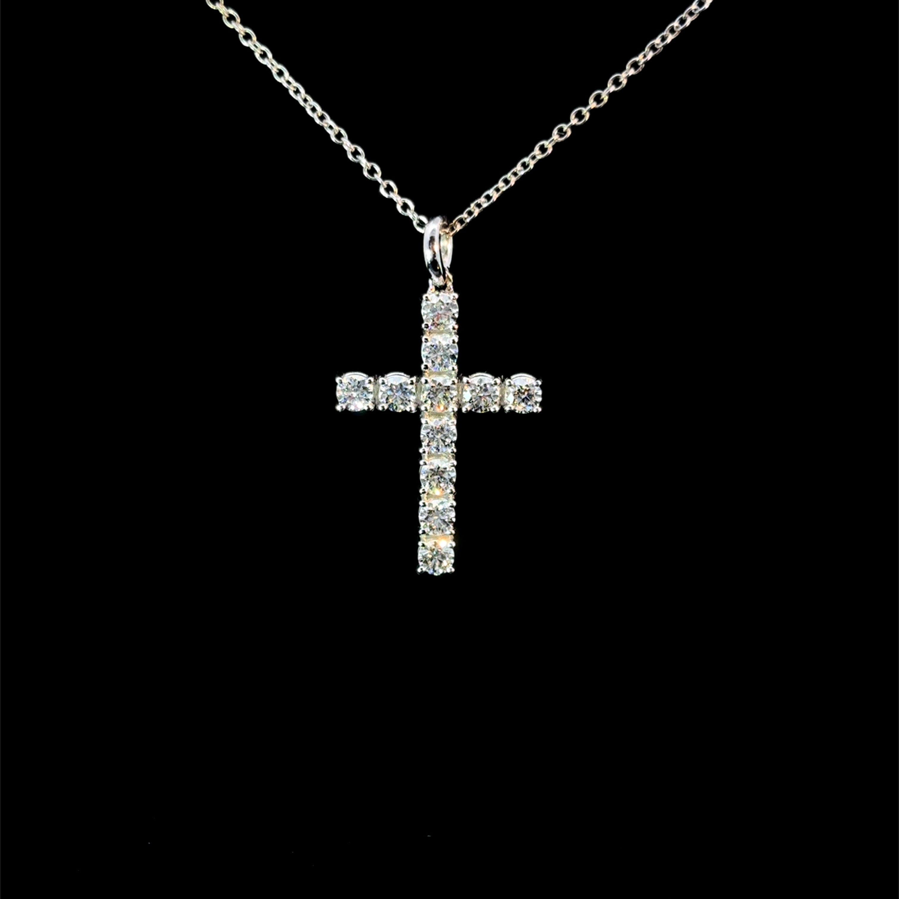 Four Prong Diamond Cross