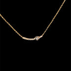 Bezel Diamond Charm Yellow Gold Pendant