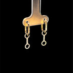 Huggie Horsebit Link Yellow & White Gold Diamond Earring