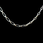 White Gold Clip & Round Chain