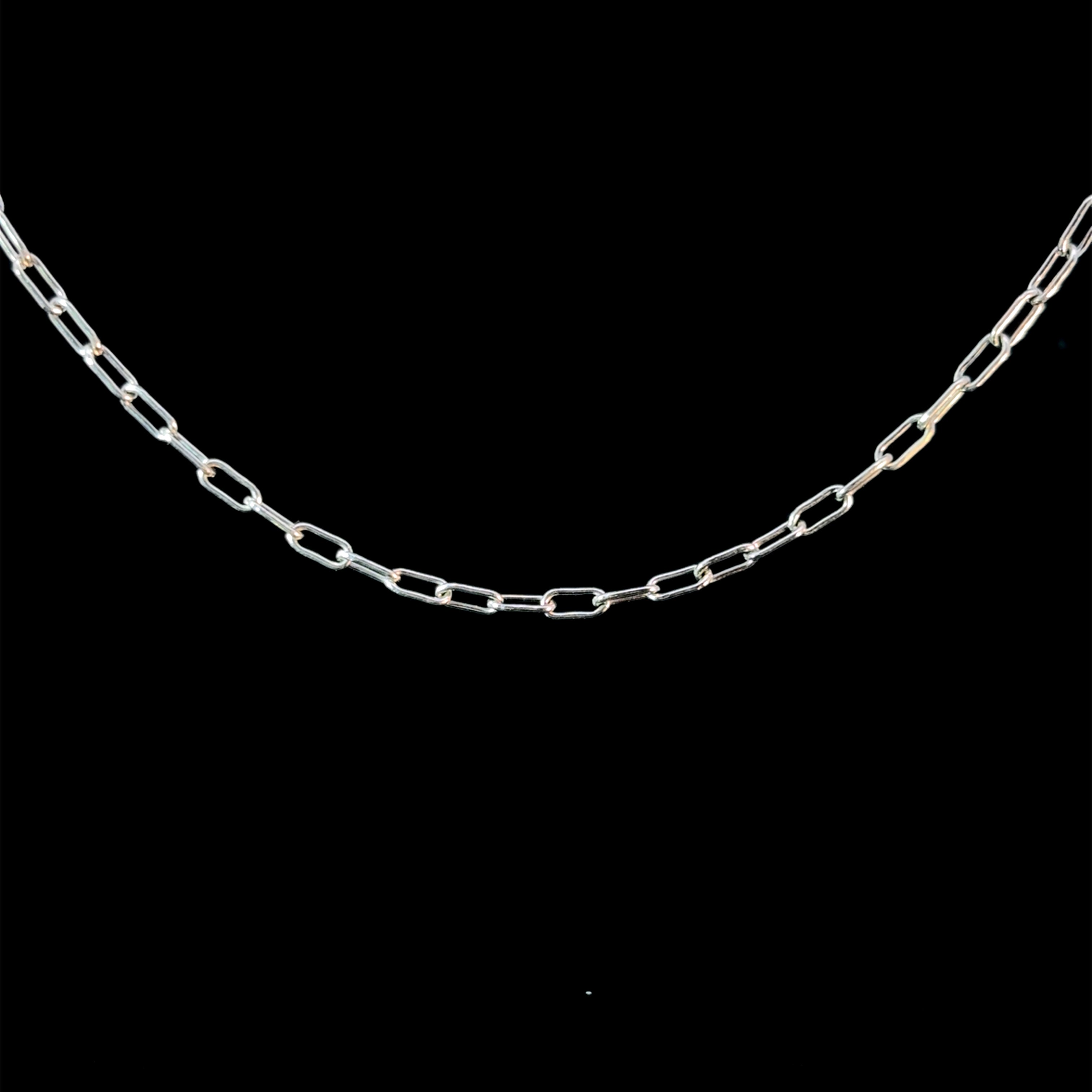White Gold Clip Chain