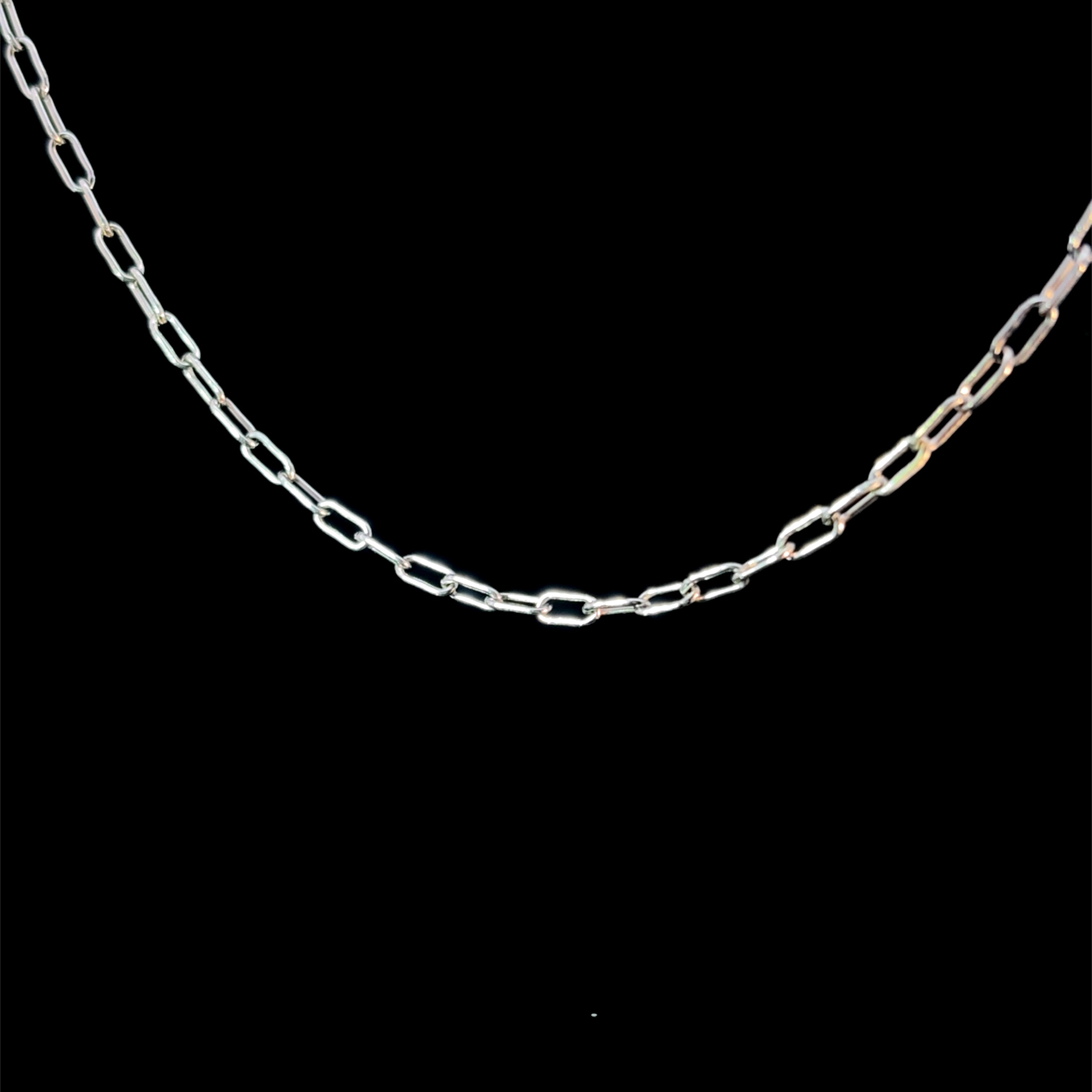 White Gold Clip Chain