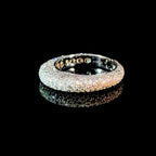 All Round Diamond Lifted White Gold Ring