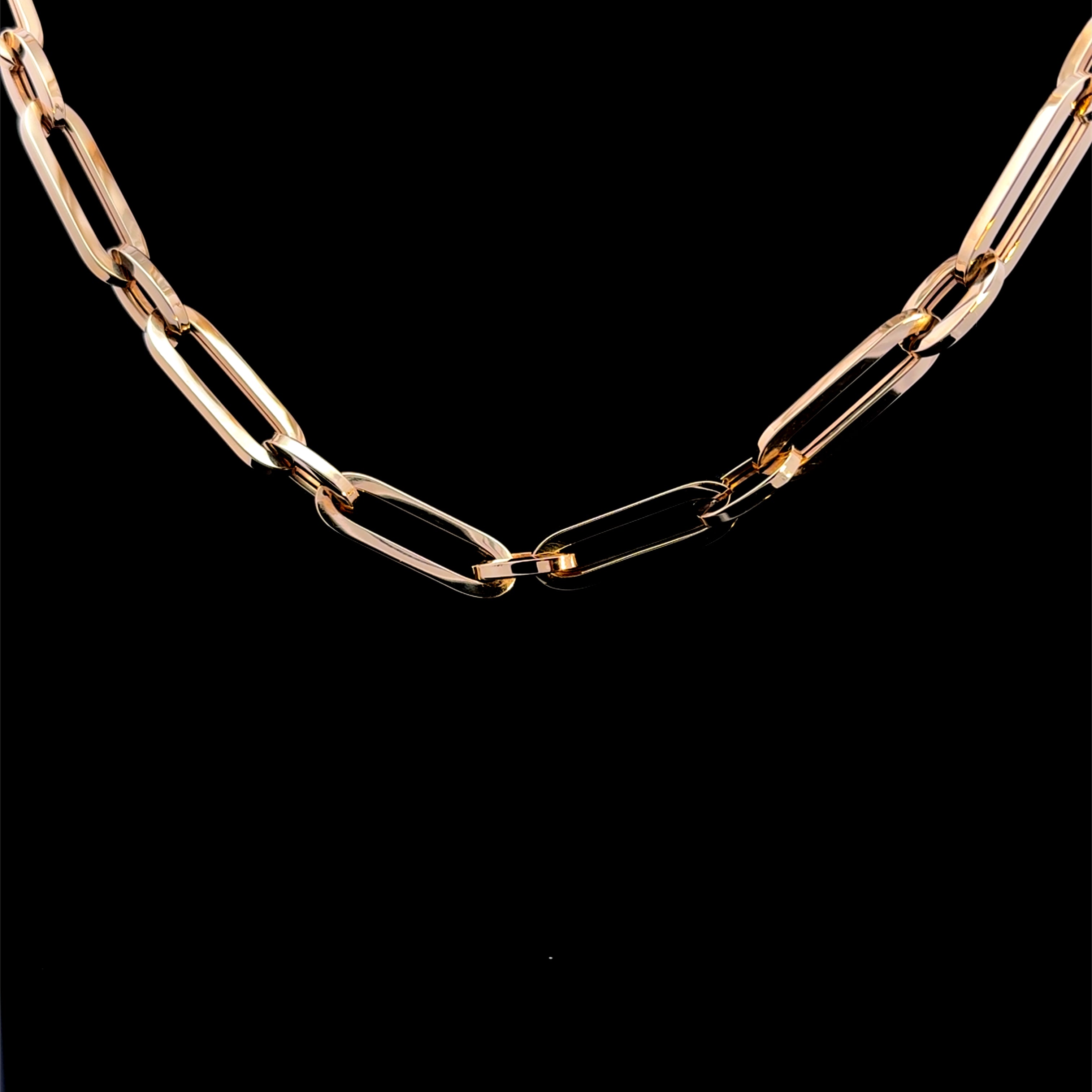 Clip & Oval Gold Chain