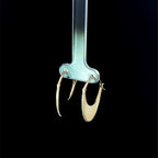 Half Loop Diamond Yellow Gold Earrings