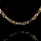 Linksmith Round & Long Faceted Gold Chain