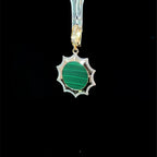 Malachite & Diamond Sun Yellow Gold Charm