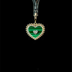 MALACHITE DIAMOND HEART