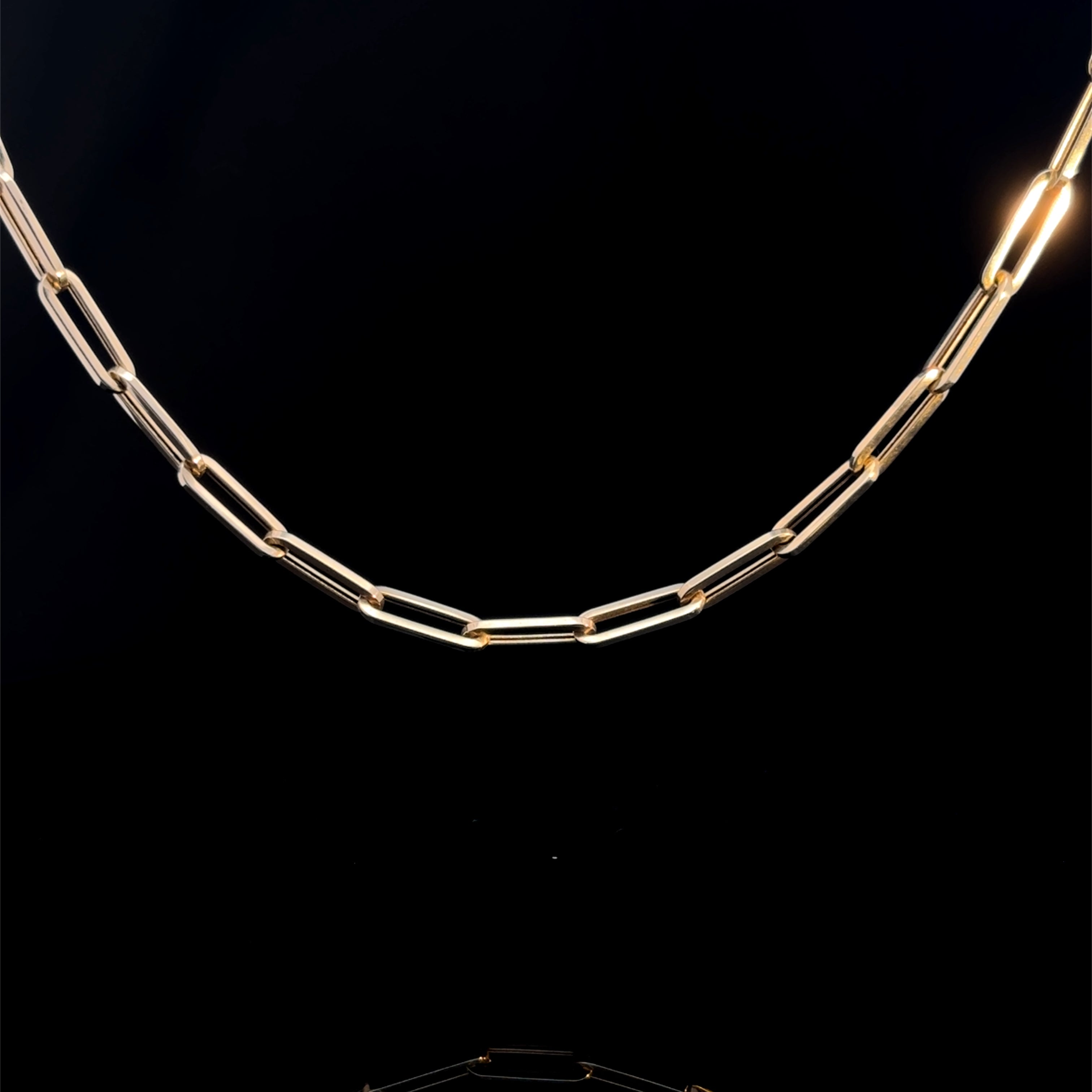 Small Paperclip Link Yellow Gold Chain