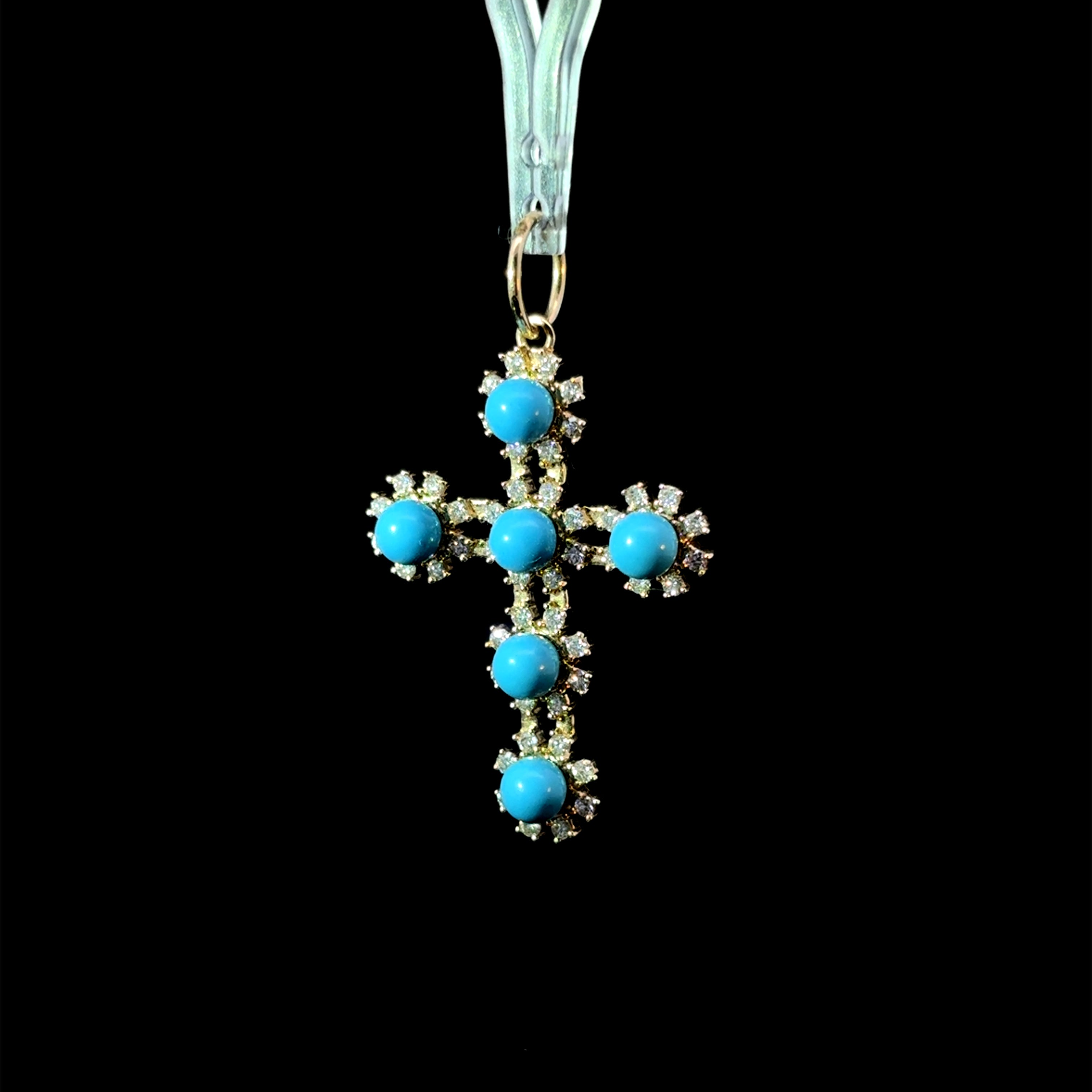 Turquoise Halo Cross