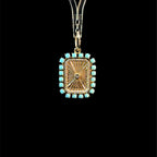 Turquoise Sun Halo Charm