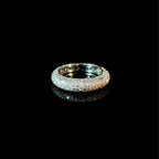 All Round Diamond Lifted White Gold Ring