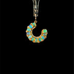 Opal Horseshoe Charm