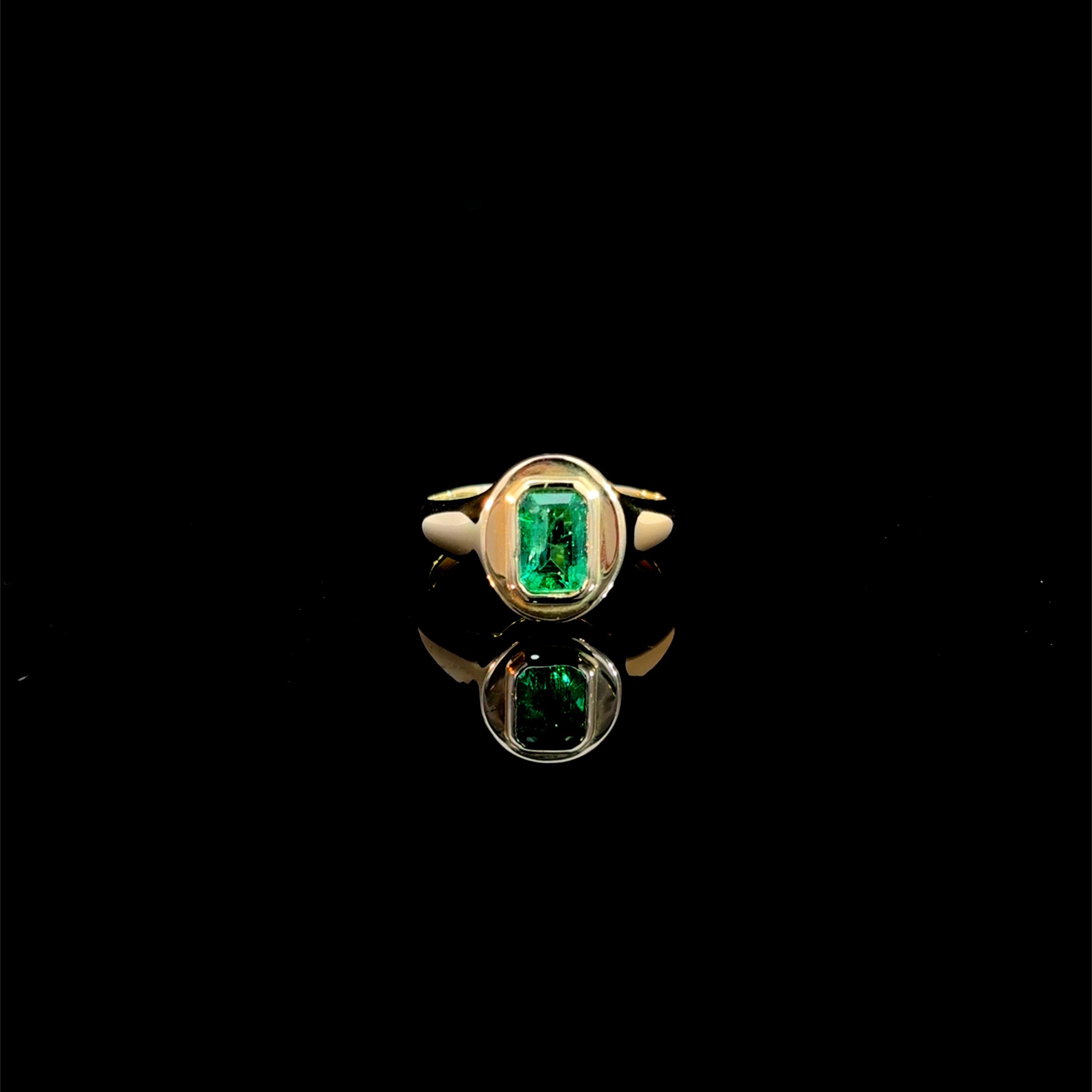 Emerald Bezel Ring