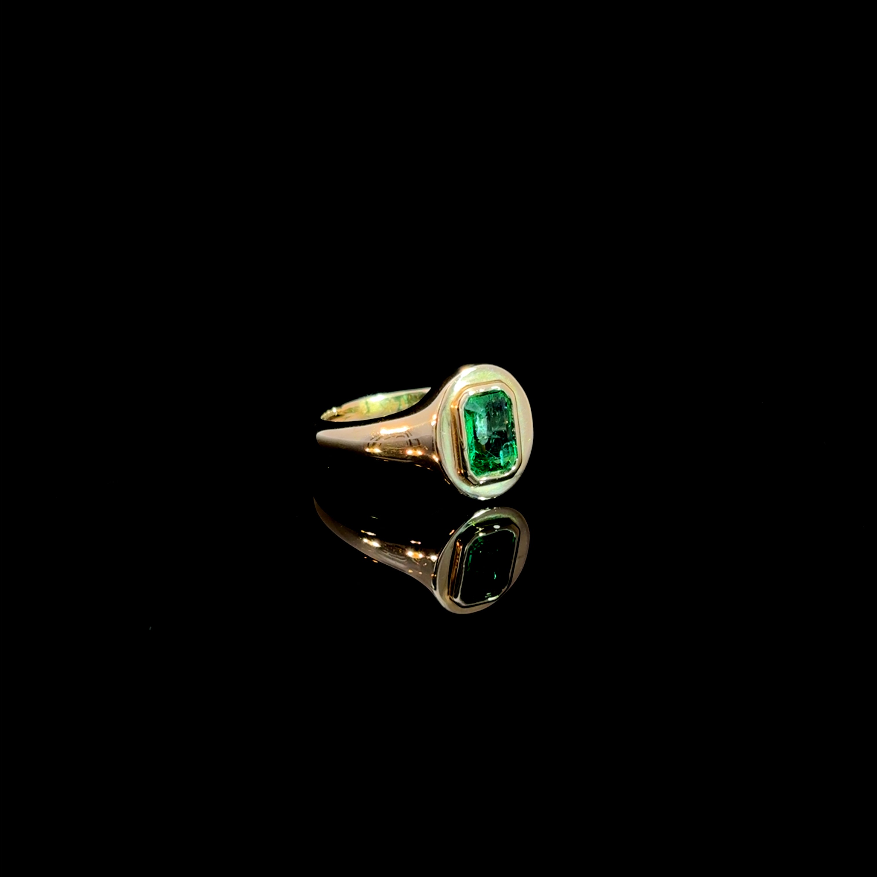 Emerald Bezel Ring