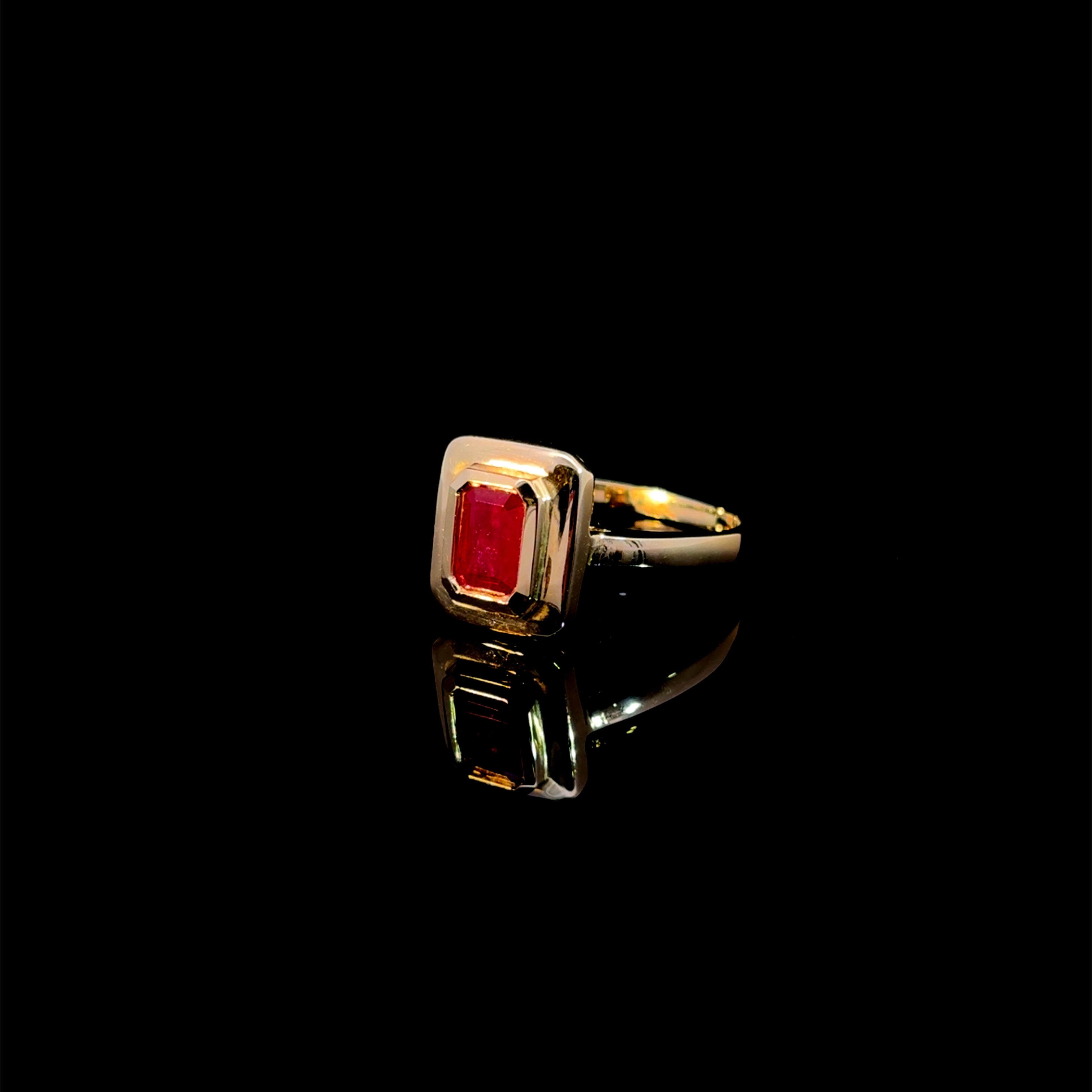 Ruby Bezel Ring