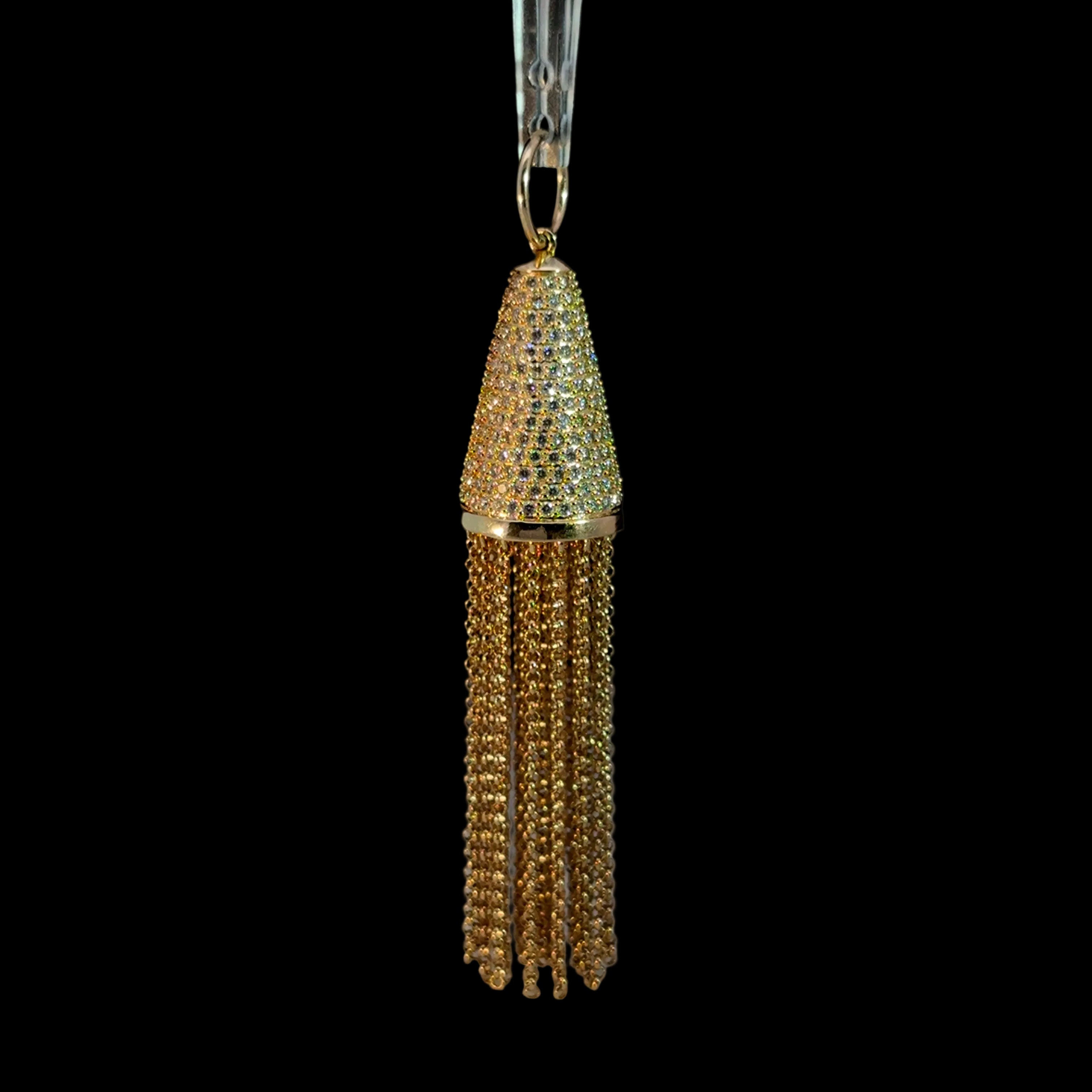 Golden Cascade Tassel Charm