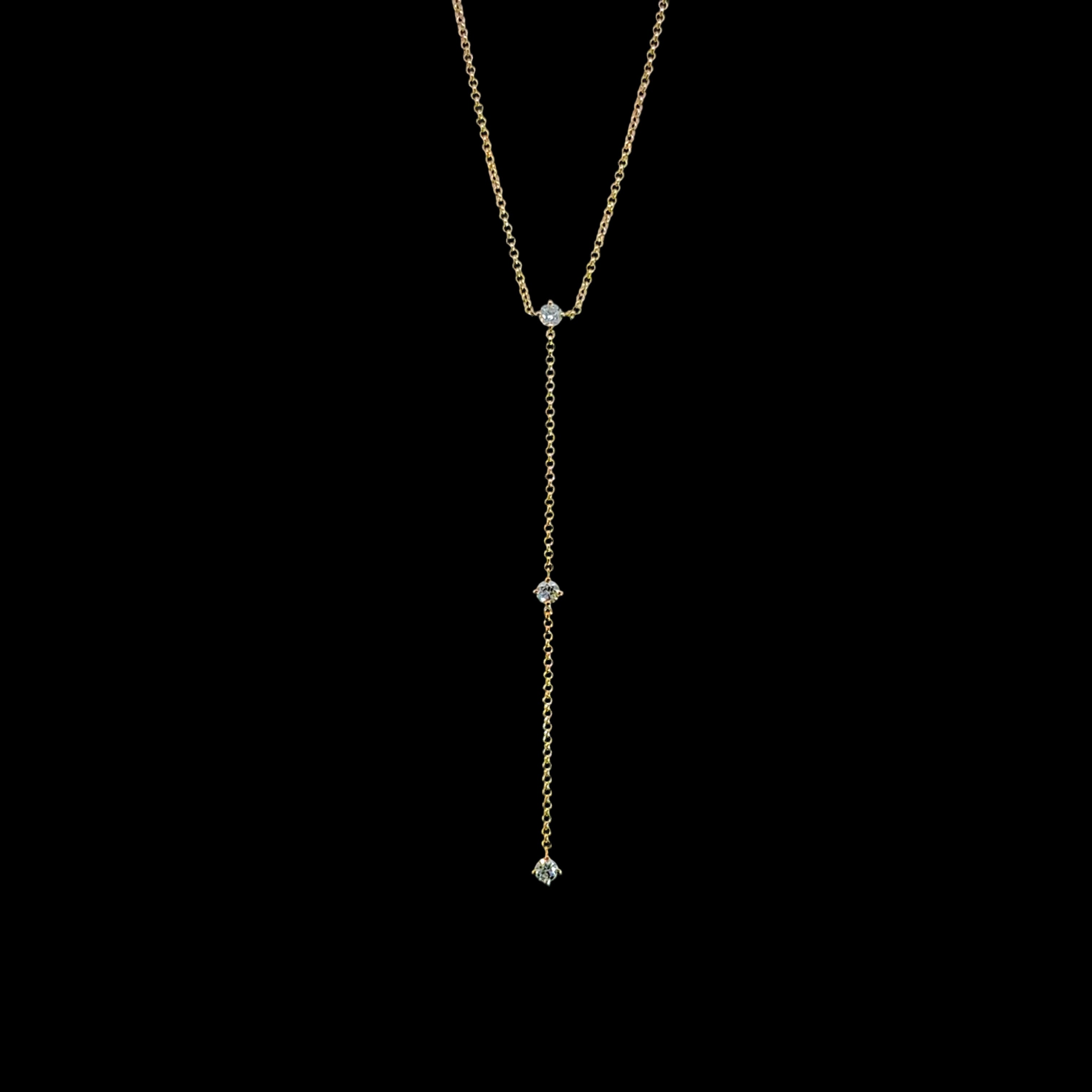 Diamond Line Drop Necklace