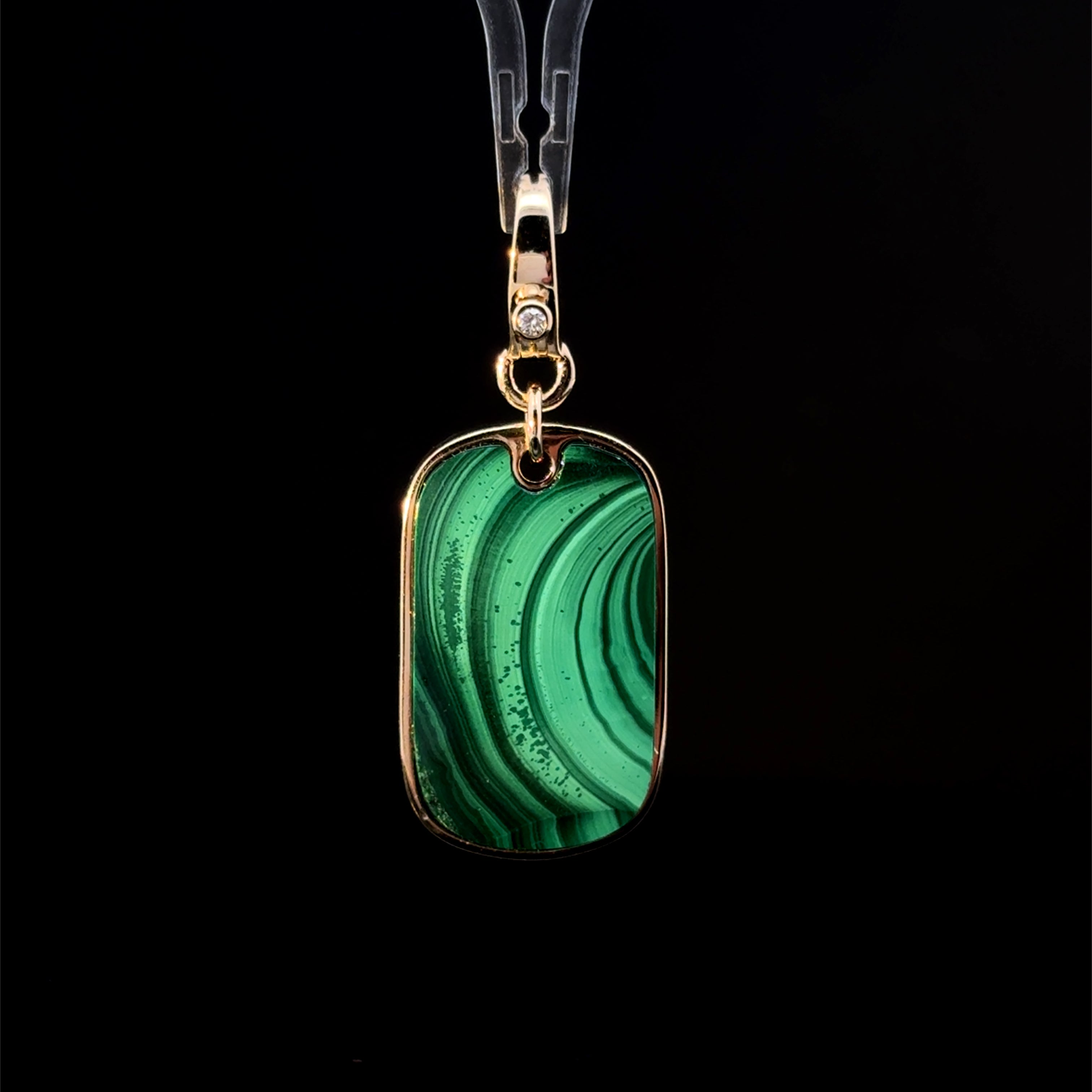 Malachite Tag Charm