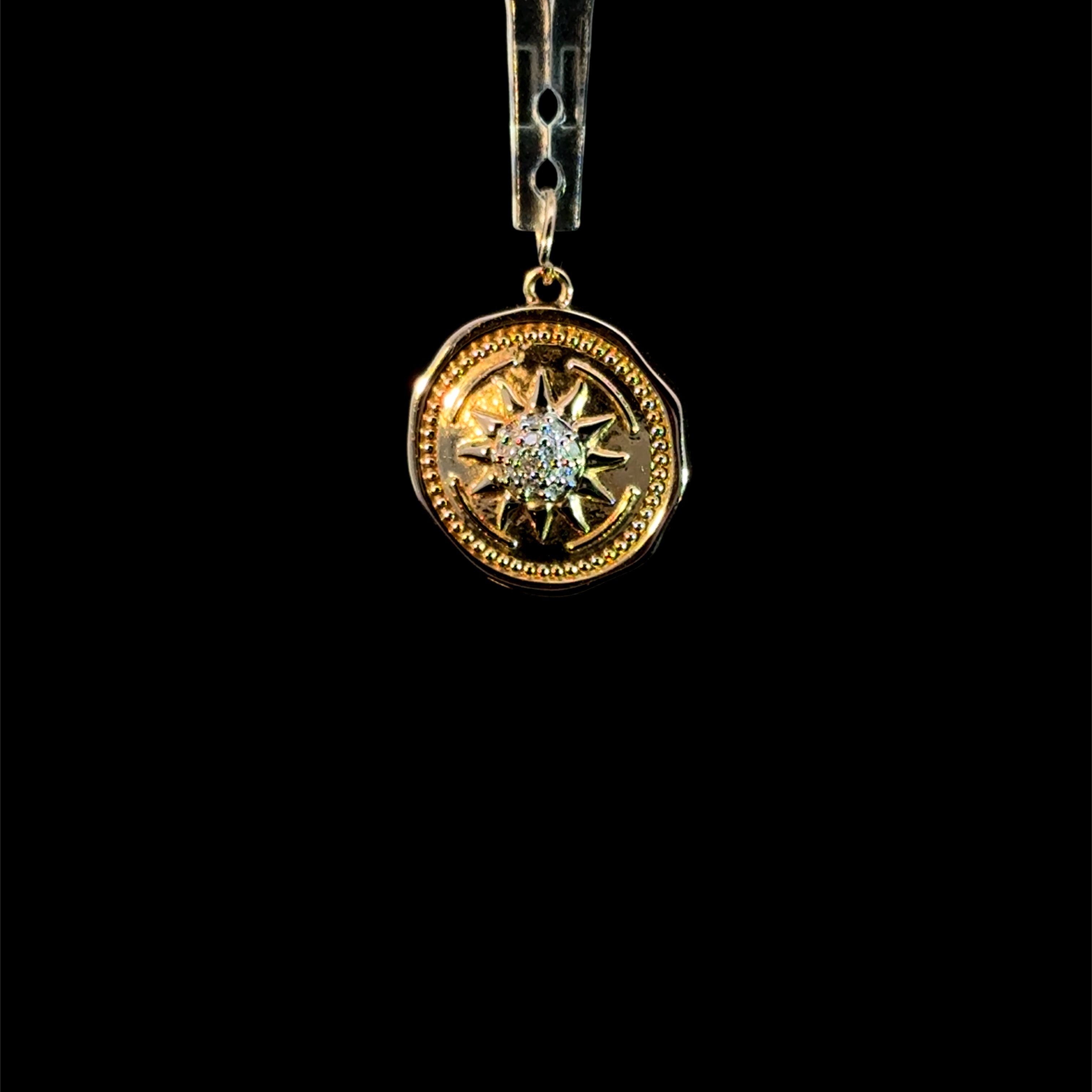 North Star Diamond Pavé Yellow Gold Charm