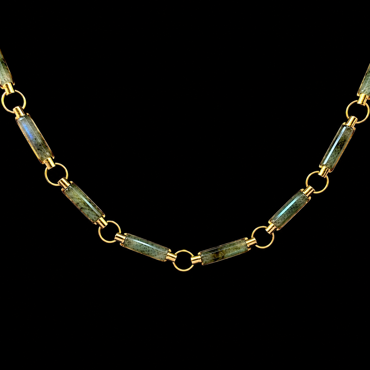 Labradorite Bar Necklace
