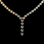 Graduated Bezel Diamond Tennis Lariat